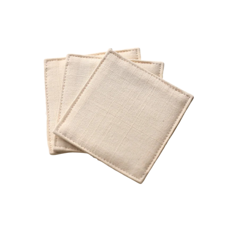 Fabric Coaster — Off-white bamboo joint pattern (9×9 cm) — bar drink coaster for cocktail bars | Cocktail Ceremony
