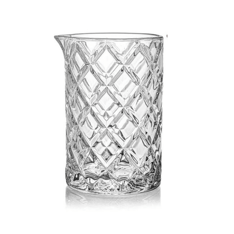 Mixing glass Grid, 680ml cut glass with grid pattern | Cocktail Ceremony
