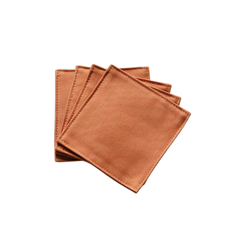 Fabric Coaster — Orange (9×9 cm) — bar drink coaster for cocktail bars | Cocktail Ceremony