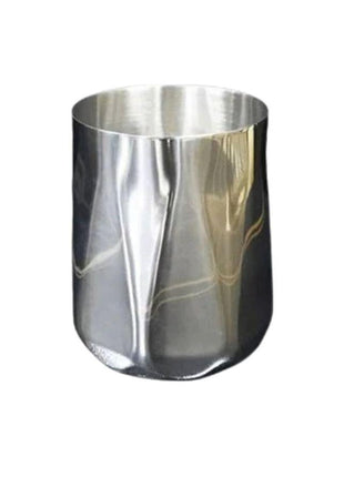Diamond-Cut Stainless Steel Cocktail Glass
