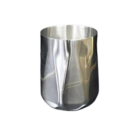 Diamond-Cut Stainless Steel Cocktail Glass