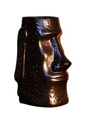 Tiki Mug — Moai Giant, Black 750ml — tiki cocktail mug for cocktail bars | Cocktail Ceremony