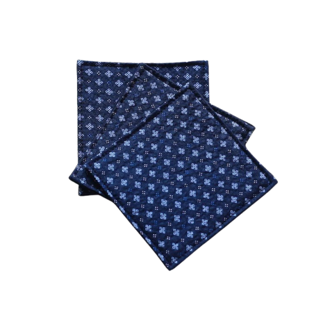 Fabric Coaster — Navy blue rice flower print (9×9 cm) — bar drink coaster for cocktail bars | Cocktail Ceremony
