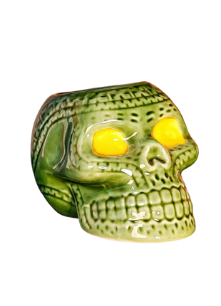 Tiki Mug — Deep Sea Skull, Green 400ml — tiki cocktail mug for cocktail bars | Cocktail Ceremony