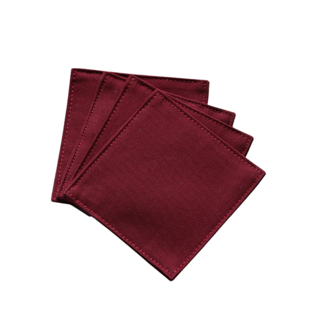 Fabric Coaster — Red wine (9×9 cm) — bar drink coaster for cocktail bars | Cocktail Ceremony