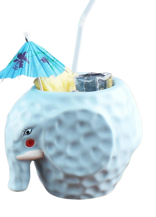 Tiki Mug — Little Elephant, Blue 480ml — tiki cocktail mug for cocktail bars | Cocktail Ceremony