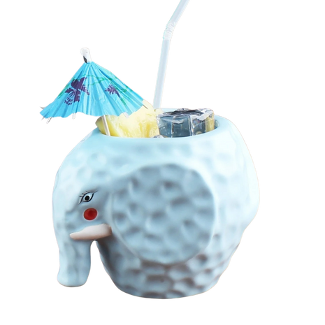 Tiki Mug — Little Elephant, Blue 480ml