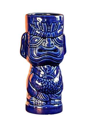 Tiki Mug — Aimar God, Blue 400ml — tiki cocktail mug for cocktail bars | Cocktail Ceremony