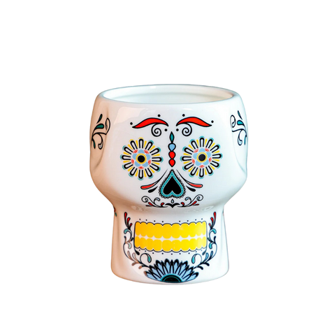 Tiki Mug — Neon Skull, Yellow 300ml