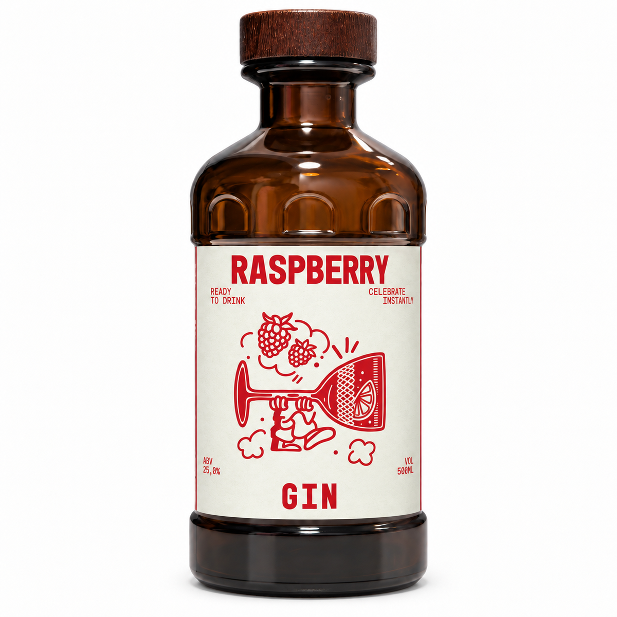 Raspberry Gin, 500 ml bottle