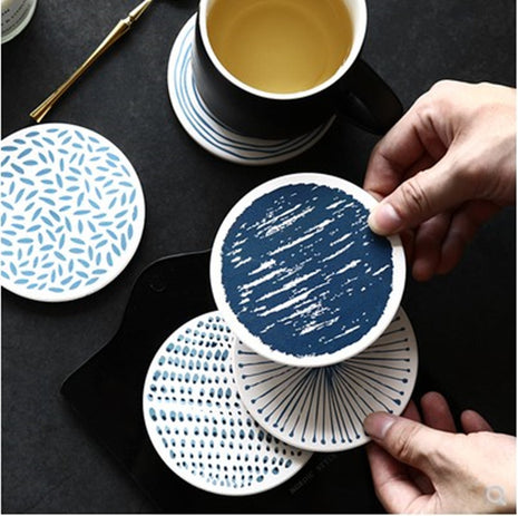 Ceramic coasters, set of 6 bar coasters | Cocktail Ceremony