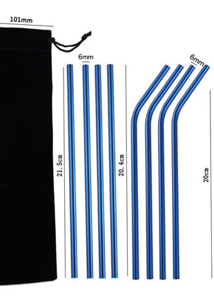 Colored Metal Straws