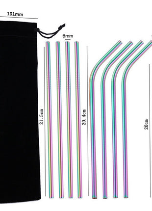 Colored Metal Straws
