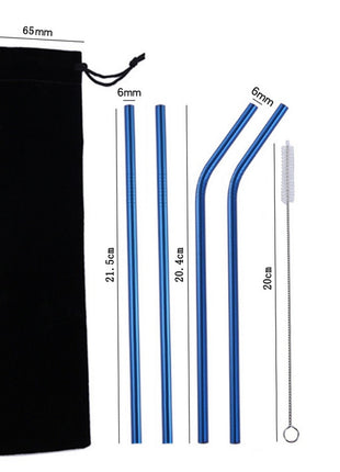Colored Metal Straws