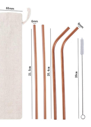 Colored Metal Straws