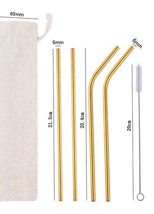 Colored Metal Straws