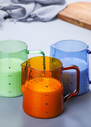 colored borosilicate pitcher