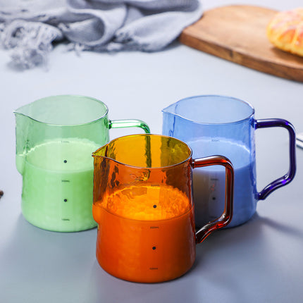 colored borosilicate pitcher