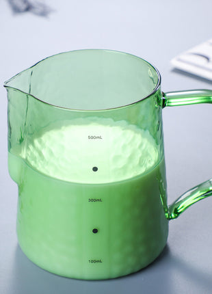 colored borosilicate pitcher