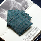 Fabric Coaster — Dark green with sea ripples on the base (9×9 cm)