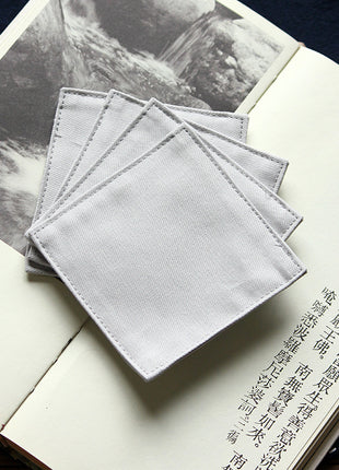 Fabric Coaster — Gray (9×9 cm)