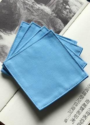 Fabric Coaster — Blue (9×9 cm)