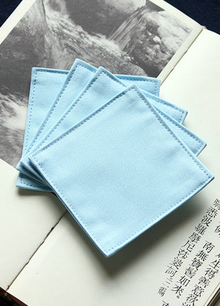 Fabric Coaster — Light blue (9×9 cm)