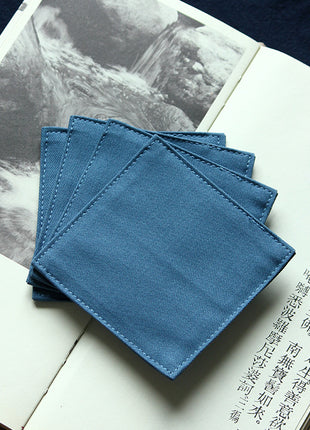 Fabric Coaster — Dark blue (9×9 cm)
