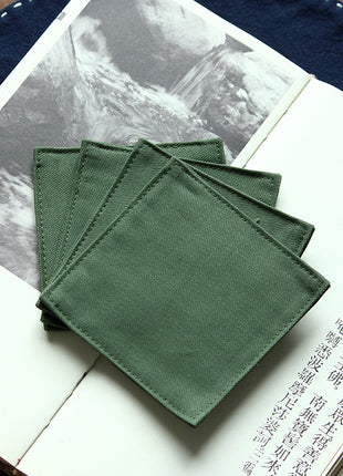 Fabric Coaster — ArmyGreen (9×9 cm)
