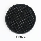 10cm Round Black (Pack 2)
