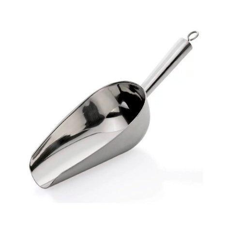 Stainless steel ice scoop — handle detail | Cocktail Ceremony