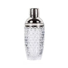 Ribbed glass cobbler shaker, 400ml with steel cap | Cocktail Ceremony