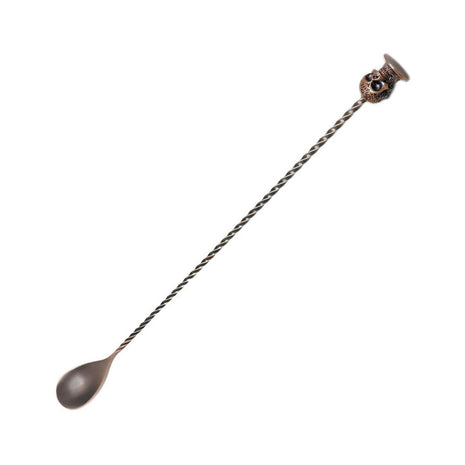 Bar spoon Skull, 32cm stainless steel with skull tip | Cocktail Ceremony