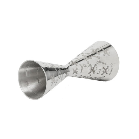 Jigger Mr Slim Skull — skull engraving detail | Cocktail Ceremony