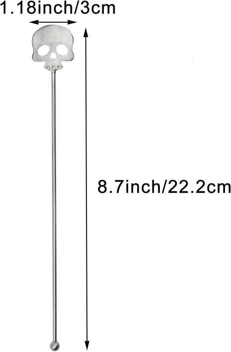 Swizzle stick Skull (set of 2 Pcs), view 2 — cocktail bar spoon for cocktail bars | Cocktail Ceremony