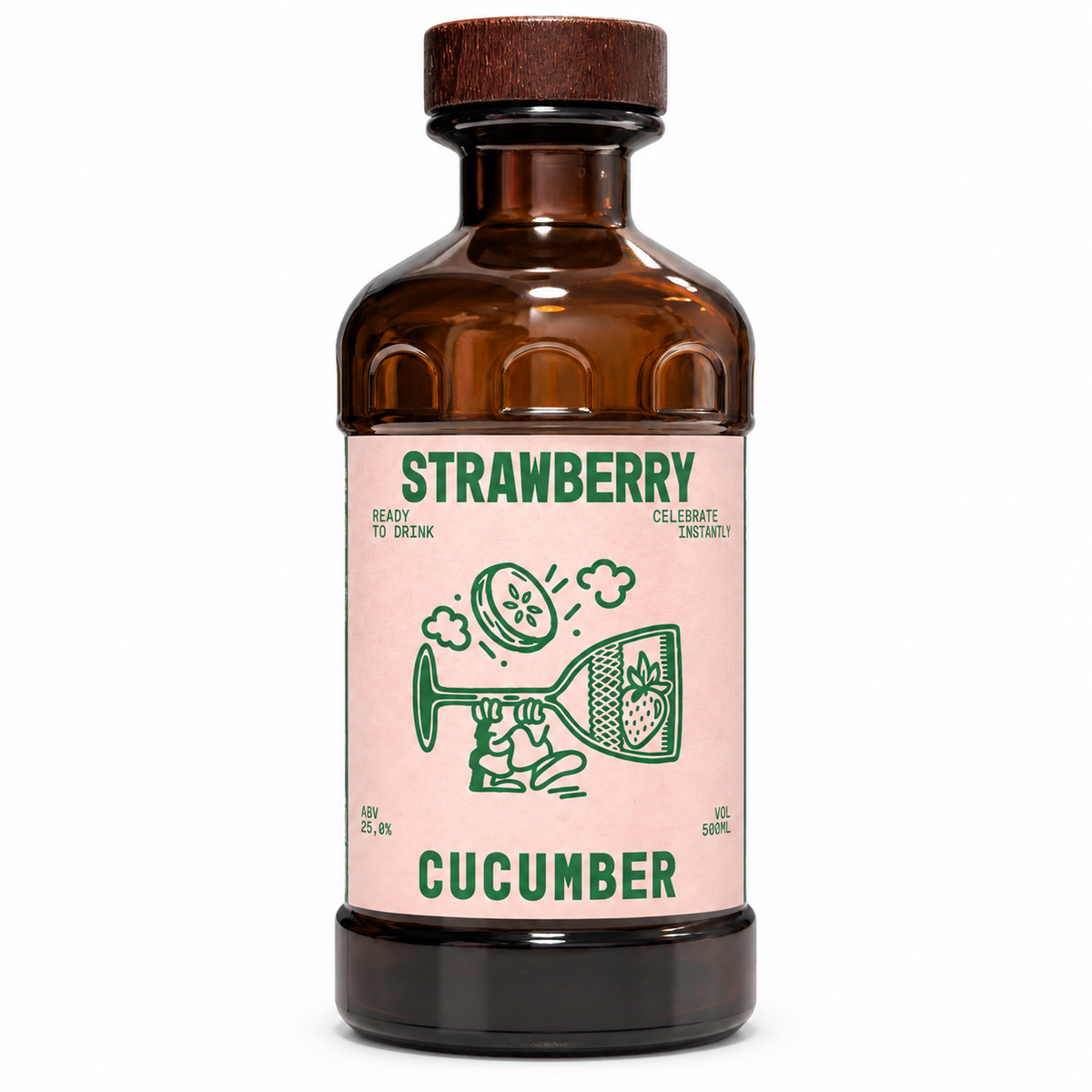Strawberry & Cucumber Infusion, 500 ml bottle