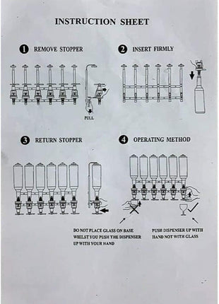 wall-mounted pourer rack (6 bottles)