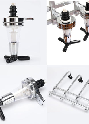 wall-mounted pourer rack (6 bottles)