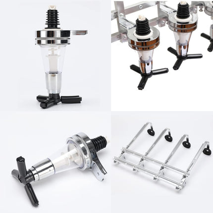 wall-mounted pourer rack (6 bottles)