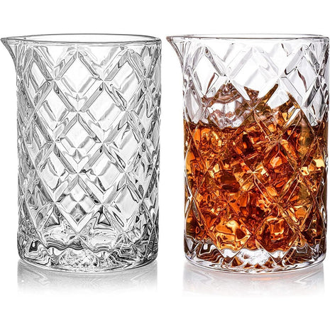 Mixing glass Grid, 680ml — heavy base detail | Cocktail Ceremony