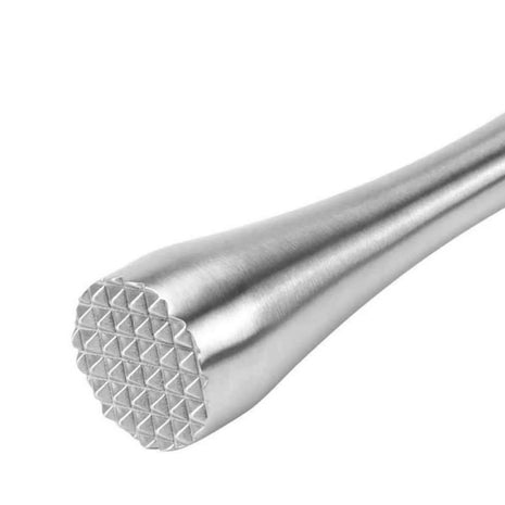 Steel muddler — toothed head detail | Cocktail Ceremony