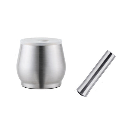 Stainless steel container with dimensions on a white background