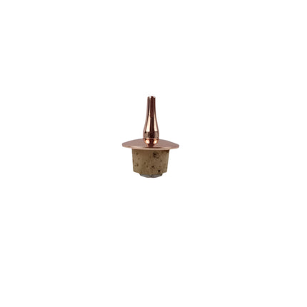 Copper wine stopper on a gray background