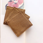 Fabric Coaster — Linen brown (9×9 cm)
