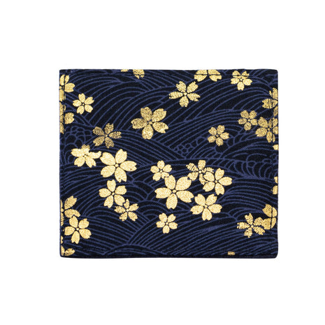 Navy blue fabric with gold floral pattern and measurements indicated | Cocktail Ceremony