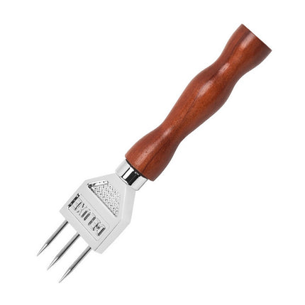 Triple-toothed stainless steel ice chisel