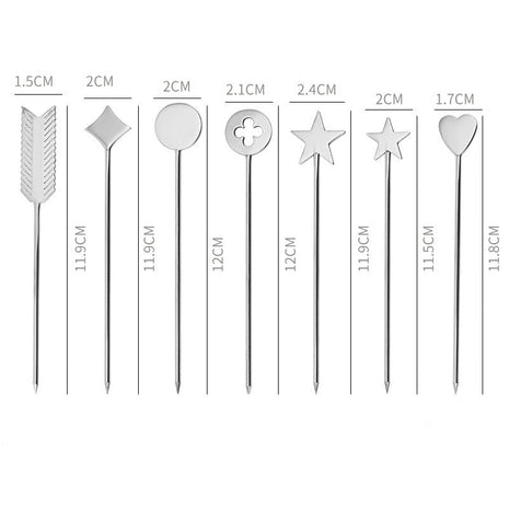 Steel skewers / sticks (set 10Pcs), view 2 | Cocktail Ceremony