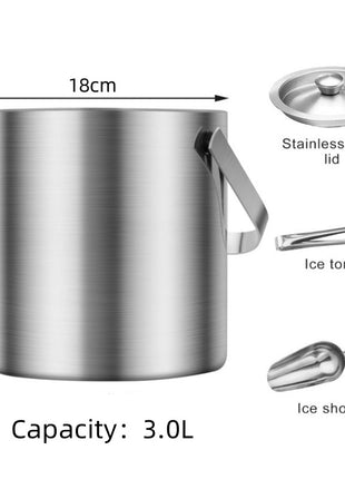 3L ice bucket with clips
