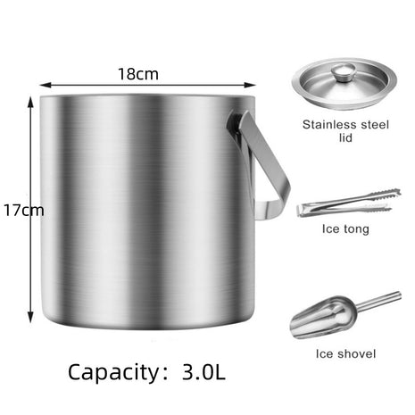 3L ice bucket with clips, view 2 | Cocktail Ceremony