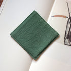 Fabric Coaster — Green cotton (9×9 cm)
